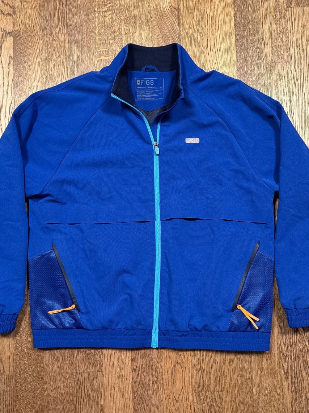 FIGS Sydney Scrub Jacket 2.0 Royal Blue Full Zip Track Jacket Womens Medium